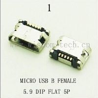  DIP 1 USB micro B female 5,9 flat 5pin