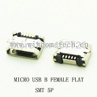 SMT 33 USB micro B female flat 5pin