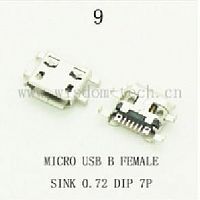  DIP 9 USB micro B female   0,72 7pin