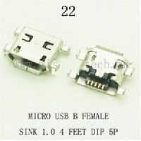  DIP 22 USB micro B female   1,0 4 5pin