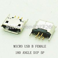  DIP 36 USB micro B female 180angle 5pin