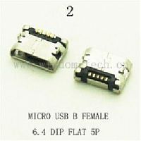  DIP 2 USB micro B female 6,4 flat 5pin