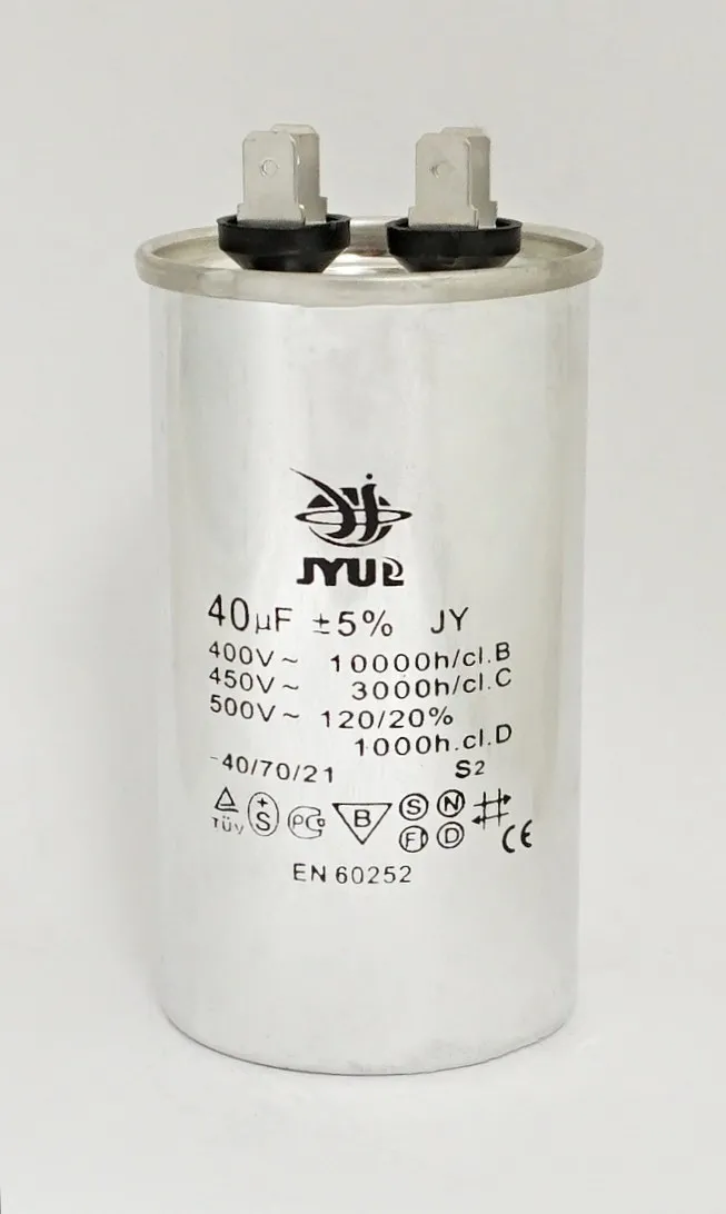 CBB-65 40 µF 450VAC (50x90) 5% с двойными клеммами в алюм