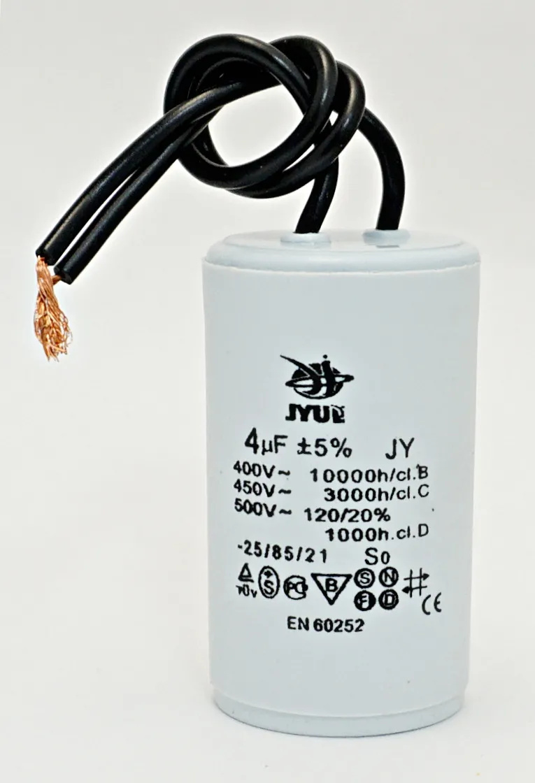 CBB-60 4 µF 450VAC (30x53) 50Hz гибкие выводы