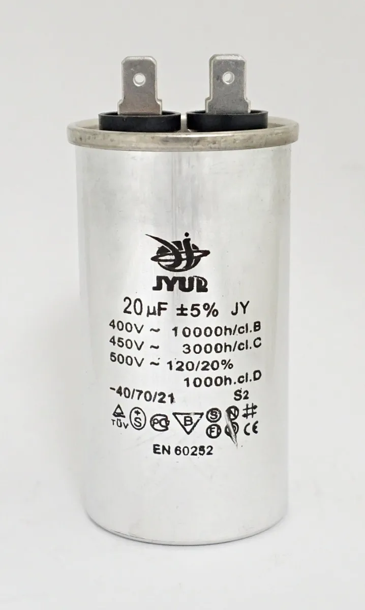 CBB-65 20 µF 450VAC (40x75) 5% с двойными клеммами в алюм