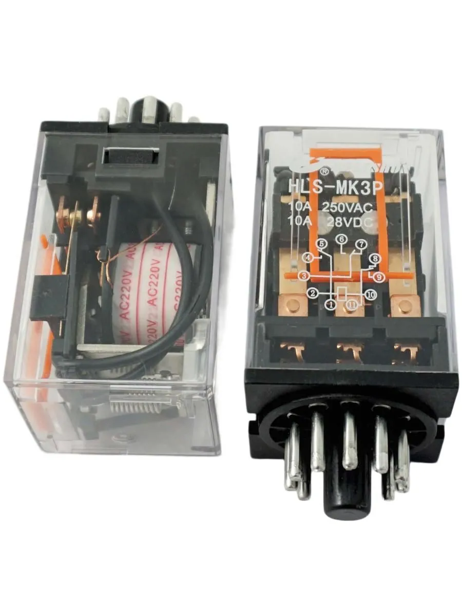 Реле 220V HLS-MK3P ток-10A
