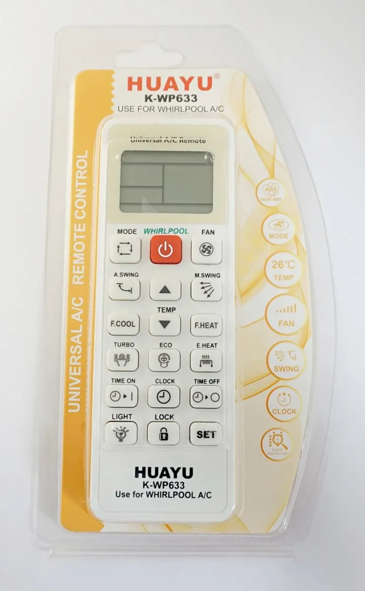 Пульт ДУ универс. K-WP633 для кондиционера WHIRLPOOL
