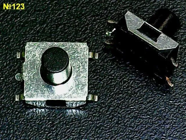 Микрокнопка №123 6,2*6,2мм ручка=3мм 5pin SMD