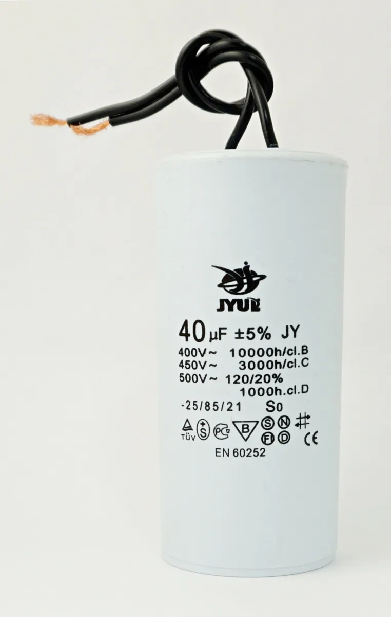 CBB-60 40 µF 450 VAC 42x95 50Hz гибкие выводы