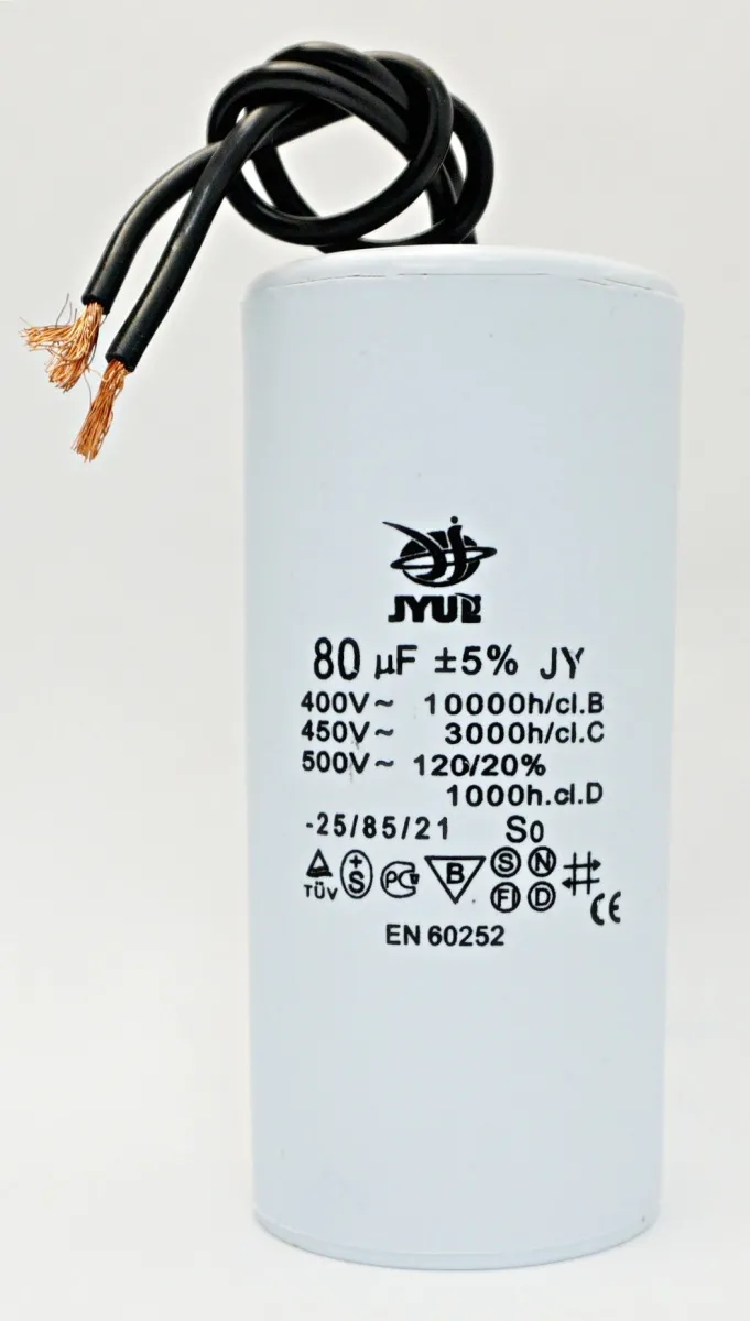 CBB-60 80 µF 450VAC 53*120 50Hz гибкие выводы