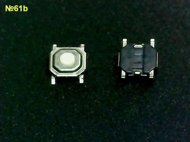 Микрокнопка №61b 5,2*5,2*1,5 мм ручка=1 мм 4pin SMD