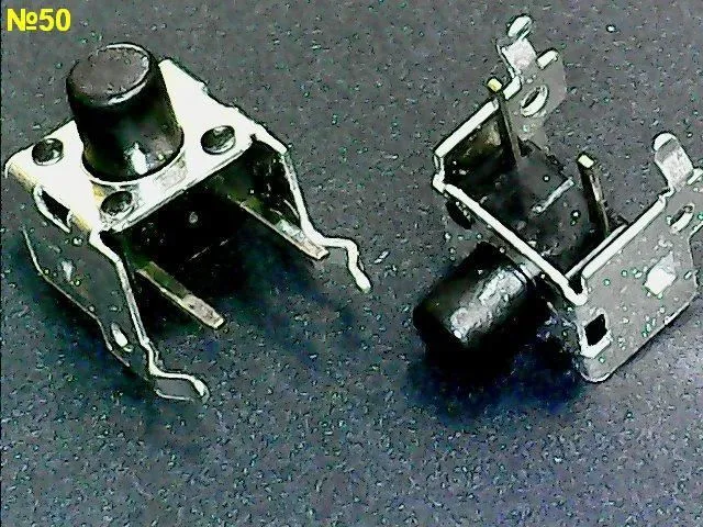 Микрокнопка угловая №50 6*6 мм ручка=3,5 мм 2 pin