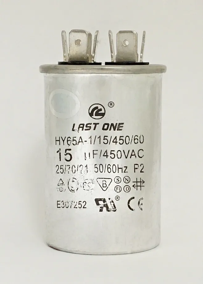 CBB-65 15 µF 450VAC (40x60) 5% с 4-ными клеммами в алюм