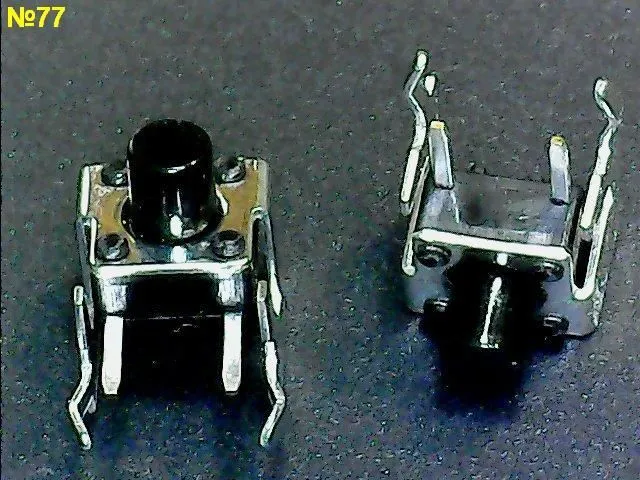 Микрокнопка угловая №77 6*6мм ручка=4мм 2pin