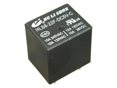Реле 5V HLS8-22F ток-15A/125V