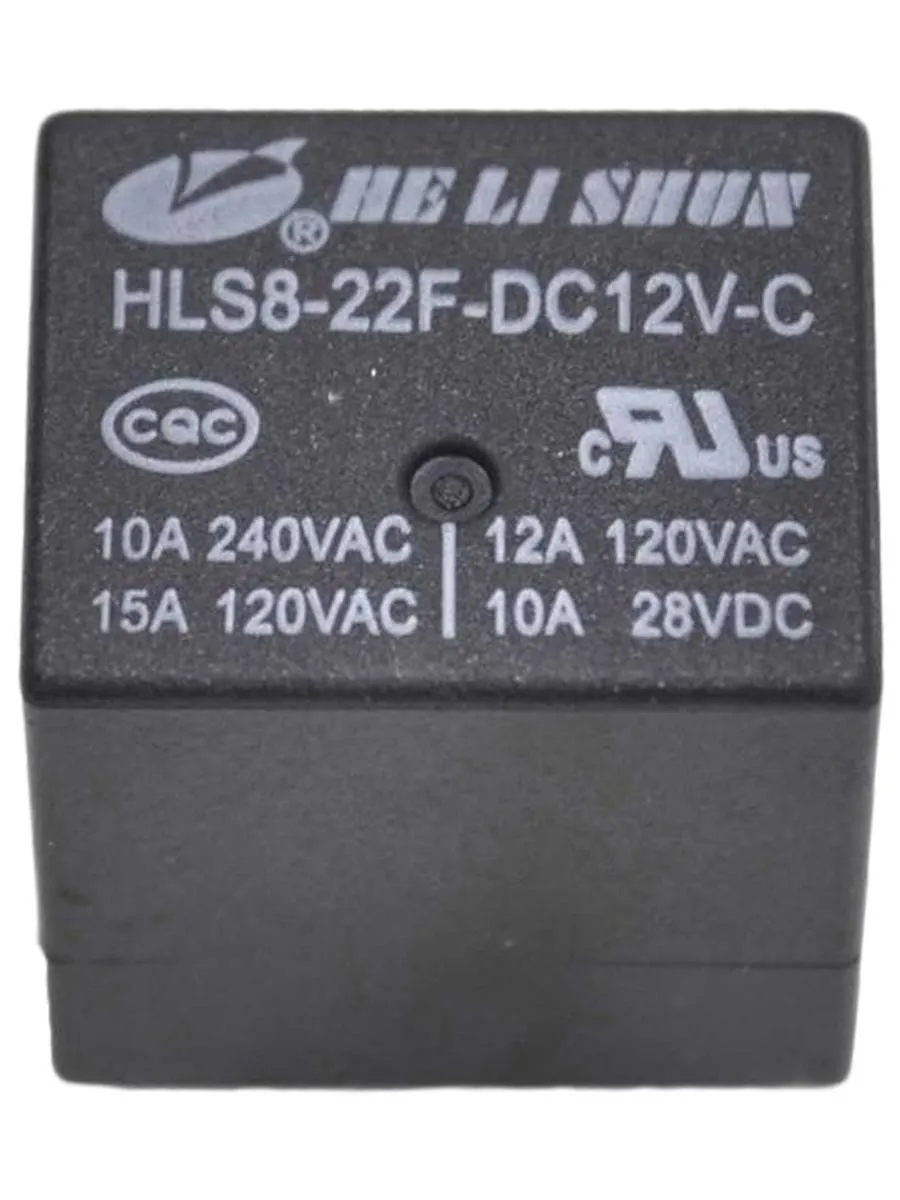 Реле 12V HLS8-22F ток-15A/125V