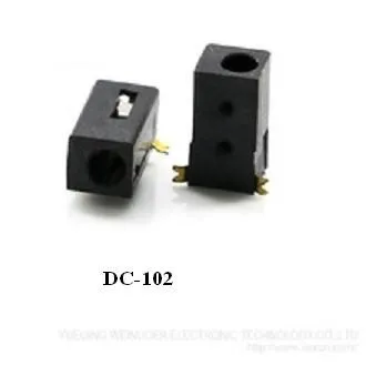 Разъем SMT DC-102 2,0*0,5mm 2pin разм 7,45*5,8