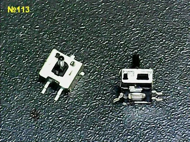 Микрокнопка №113 3,5*3,5 мм ручка=2 мм 3 pin SMD