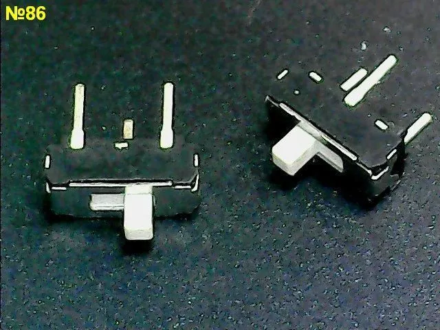 Переключатель 2 положения №86 8*3 мм, h=3 мм, ручка 2,5 мм, 3 pin