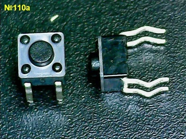 Микрокнопка №110a 4,5*4,5 мм, ручка=0,5 мм 4 pin