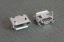 Разъём DIP фото46 USB micro B-5PA (micro B-5SD)вилка 4,85 4лапки 5pin