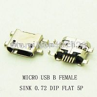 Разъём DIP фото39+42 USB micro B-5SAD до лапки 0,72 flat  5pin