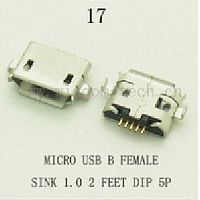  DIP 17 USB micro B female   1,0 2 5pin