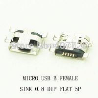  SMT 25 USB micro B female   1,6 2 5pin