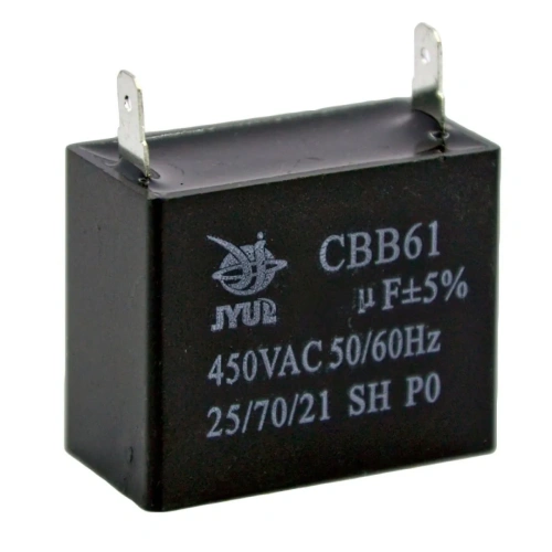CBB-61 0,5 µF 630VAC (38х31х19) 5% с клеммами фото, изображение, тип корпуса CBB-61 0,5 µF 630VAC (38х31х19) 5% с клеммами от интернет-магазина komlark.ru
