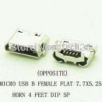 Разъем DIP фото27 USB micro B female вилка5,25пер 4лапки flat 5pin