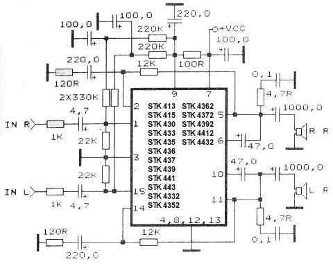 Stk412 090 схема усилителя