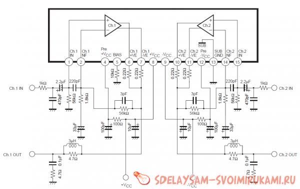 Stk403 100 схема усилителя с печаткой