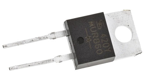 полупроводниковые MUR860 фото, изображение, тип корпуса TO-220-2 полупроводниковые MUR860 от интернет-магазина komlark.ru